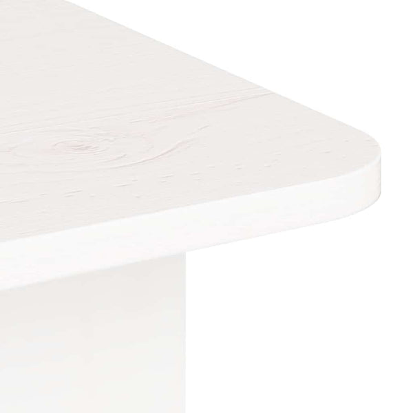 Weißer Couchtisch Kiefer Massivholz 80cm