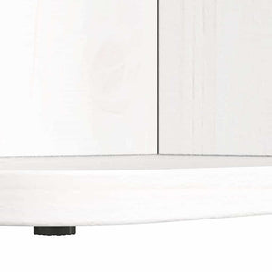 Weißer Couchtisch Kiefer Massivholz 80cm