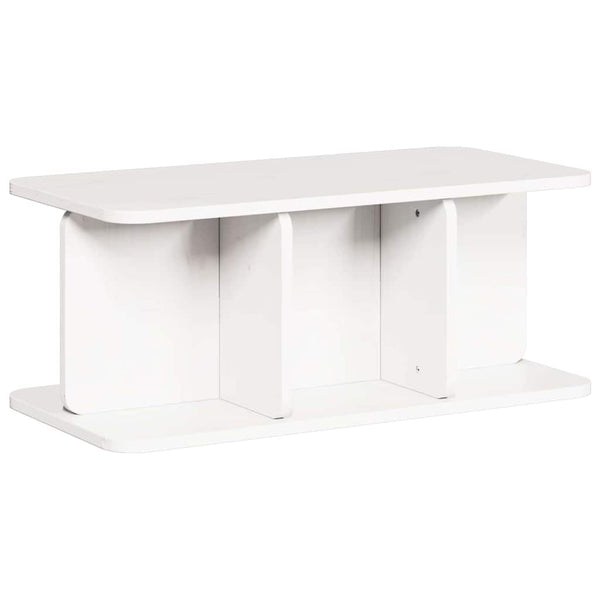 Weißer Couchtisch Kiefer Massivholz 80cm