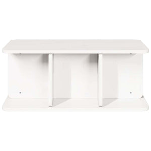 Weißer Couchtisch Kiefer Massivholz 80cm