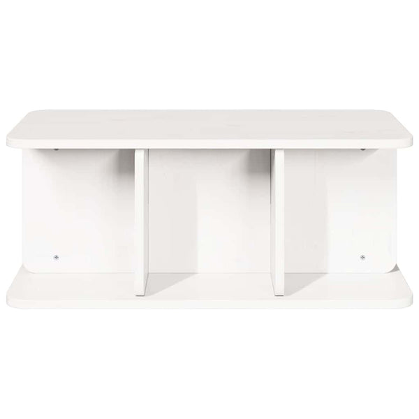 Weißer Couchtisch Kiefer Massivholz 80cm