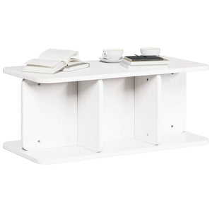 Weißer Couchtisch Kiefer Massivholz 80cm