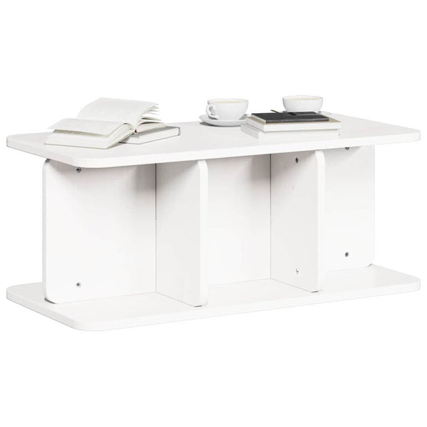 Weißer Couchtisch Kiefer Massivholz 80cm