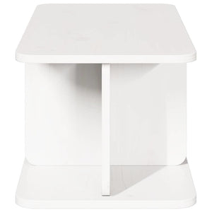 Weißer Couchtisch Kiefer Massivholz 80cm