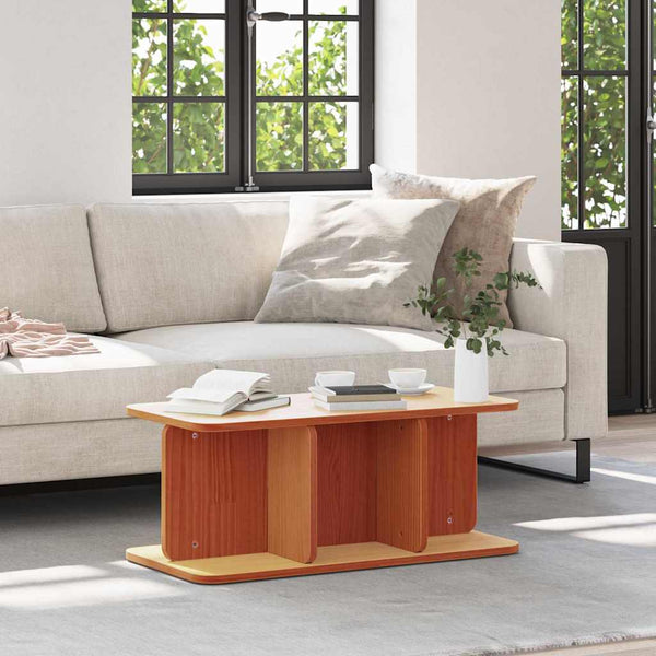 Wachsbrauner Couchtisch Kiefer Massivholz 80cm