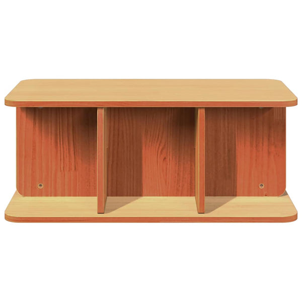 Wachsbrauner Couchtisch Kiefer Massivholz 80cm