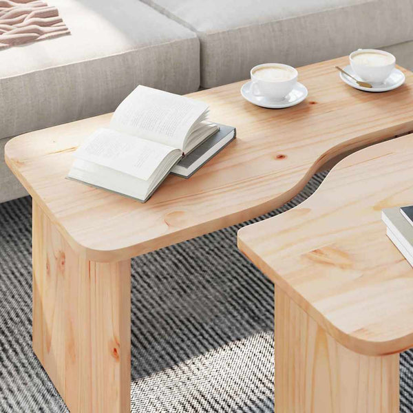 Couchtisch 2er Set Kiefer Massivholz