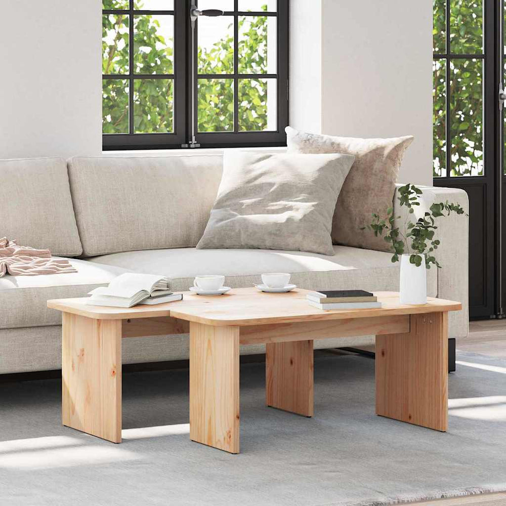 Couchtisch 2er Set Kiefer Massivholz