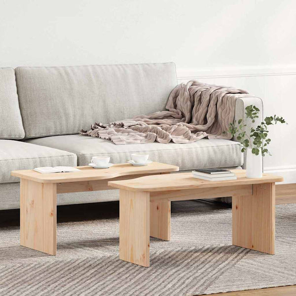 Couchtisch 2er Set Kiefer Massivholz