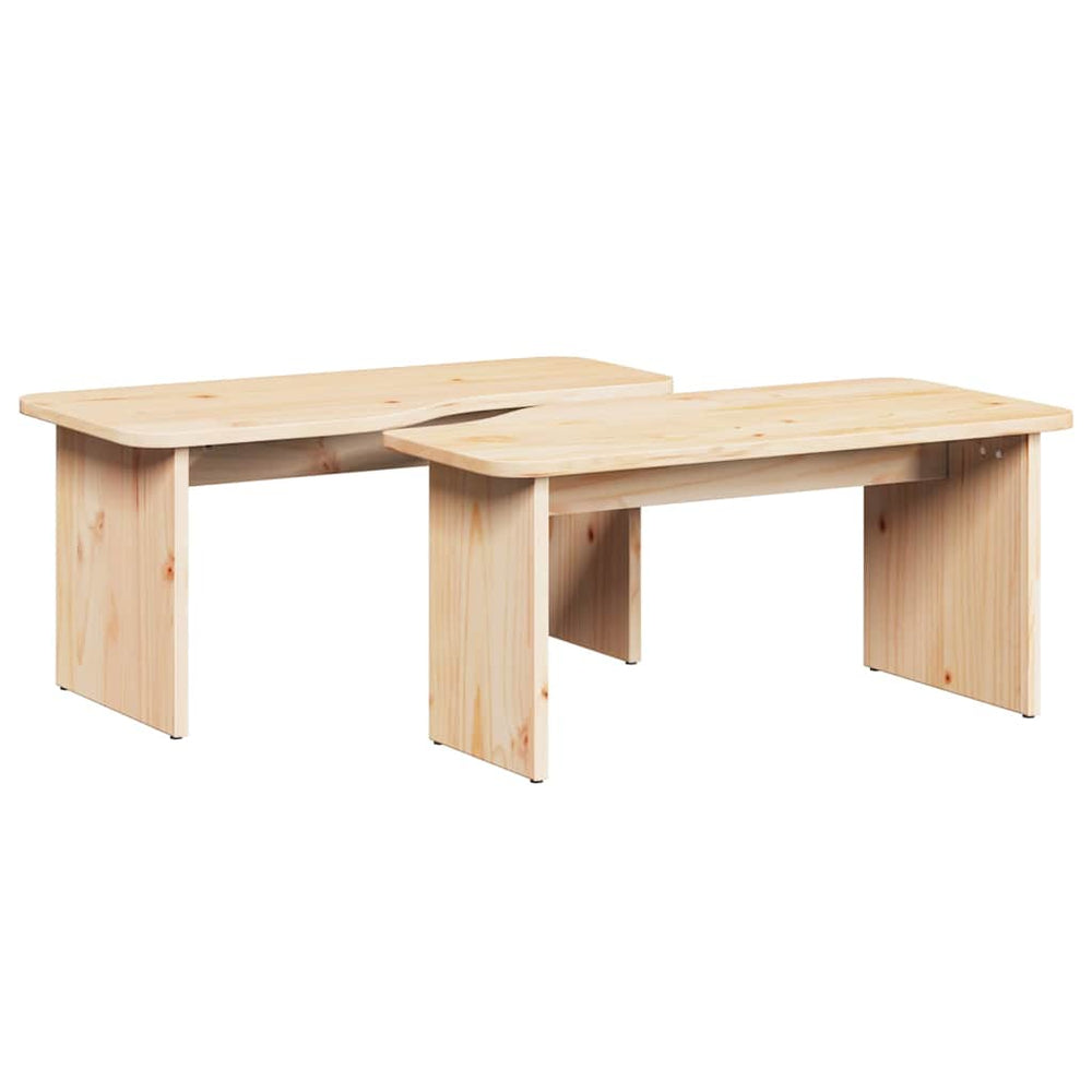 Couchtisch 2er Set Kiefer Massivholz