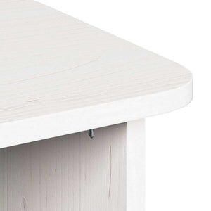 Couchtisch 2er Set Weiß Kiefer Massivholz