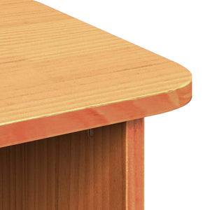 vidaXL Table basse 2 pcs Marron ciré Bois de pin massif