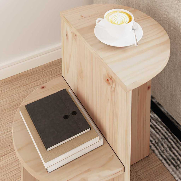 vidaXL Table basse naturel 50 x 40 x 50 cm Bois de pin massif