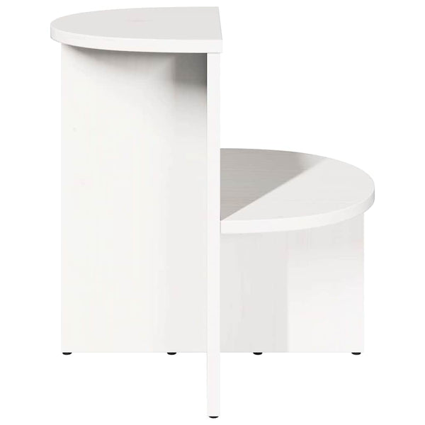 Couchtisch Weiß Kiefer Massivholz 50x40x50 cm