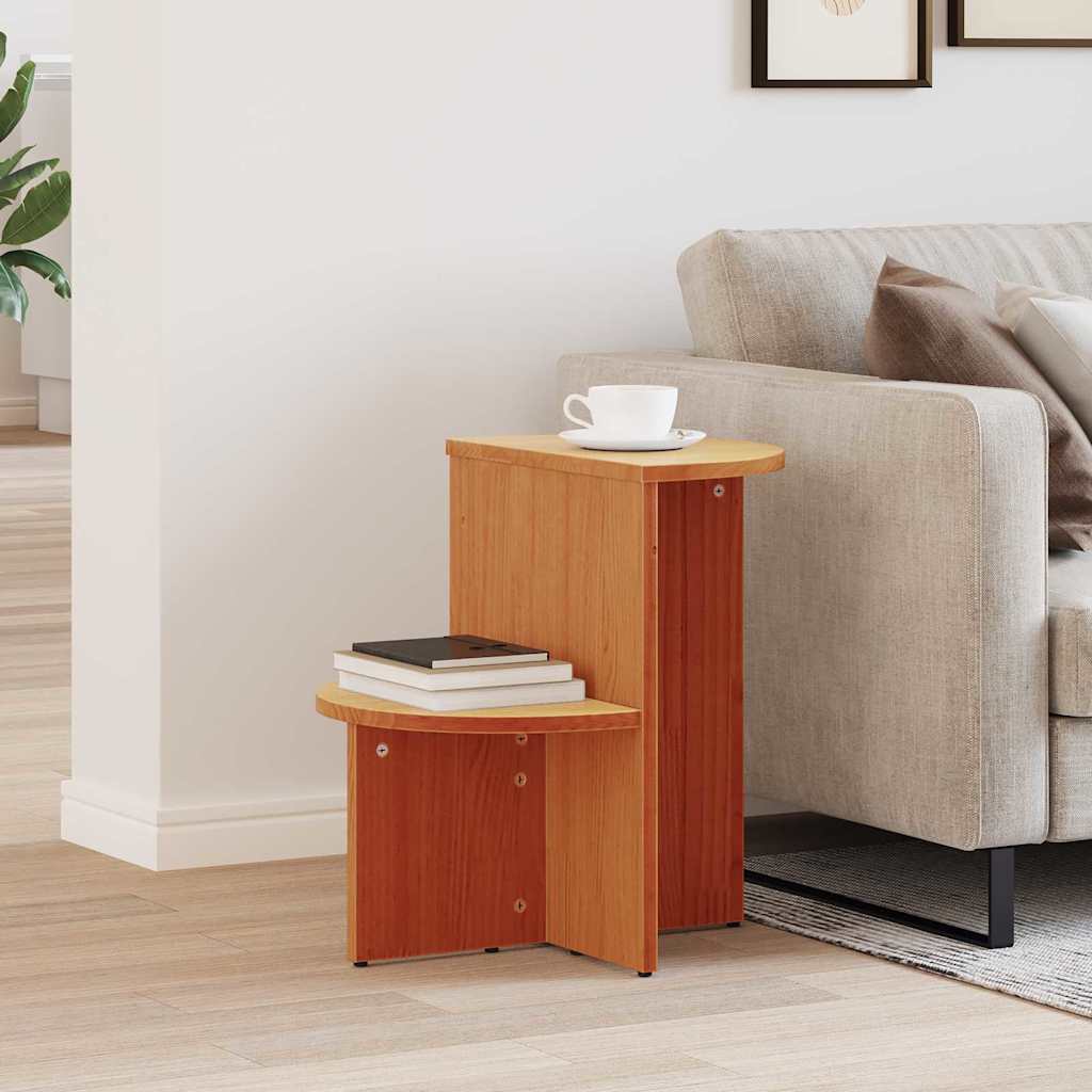 Couchtisch Kiefer Massivholz Wachsbraun 50x50 cm