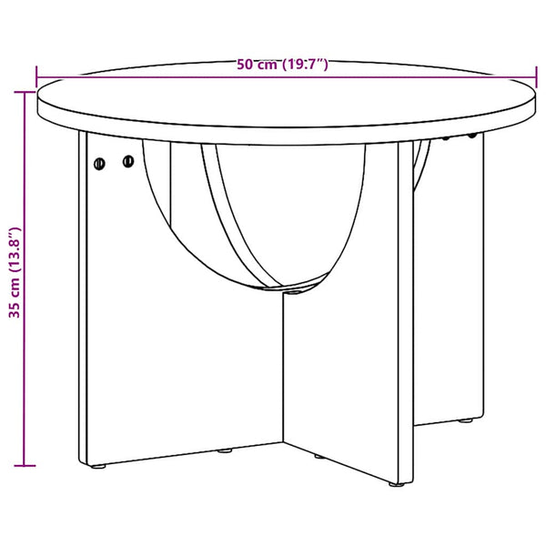 Couchtisch Kiefer Massivholz 50x50 cm
