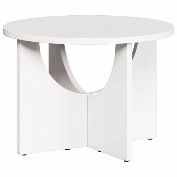 Weißer Couchtisch Kiefer Massivholz 50x50 cm