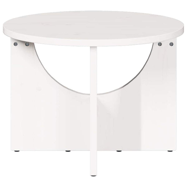 Weißer Couchtisch Kiefer Massivholz 50x50 cm