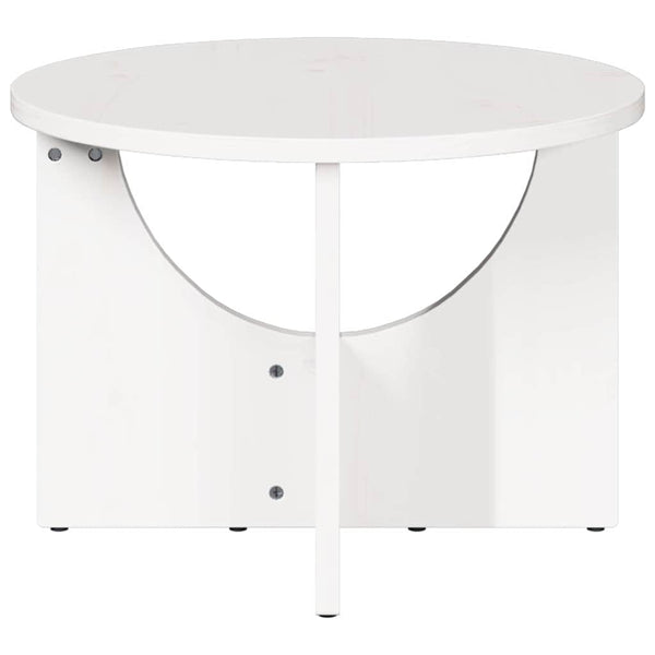 Weißer Couchtisch Kiefer Massivholz 50x50 cm