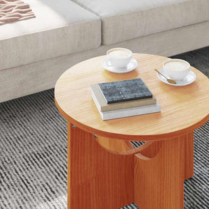 Couchtisch Kiefer Massivholz Wachsbraun 50x50 cm