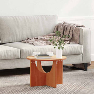 Couchtisch Kiefer Massivholz Wachsbraun 50x50 cm