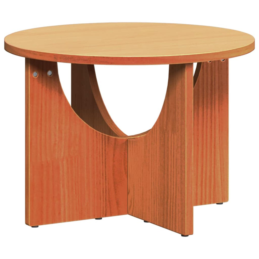 Couchtisch Kiefer Massivholz Wachsbraun 50x50 cm