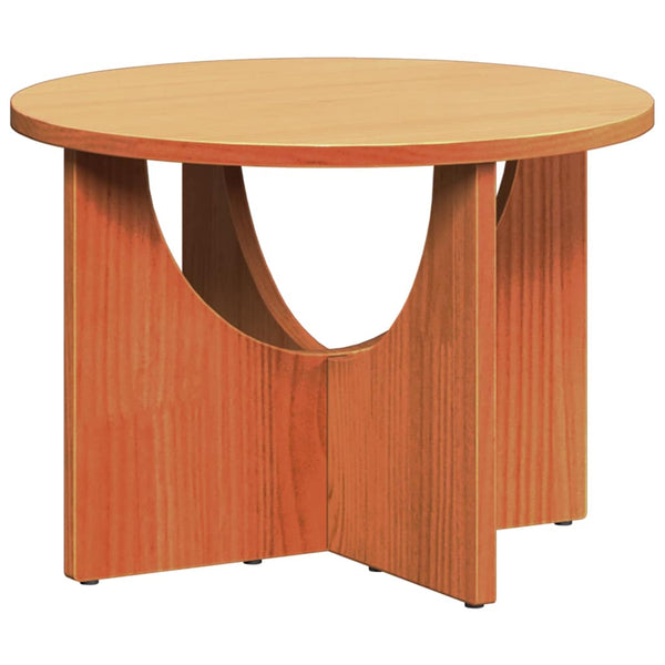 Couchtisch Kiefer Massivholz Wachsbraun 50x50 cm