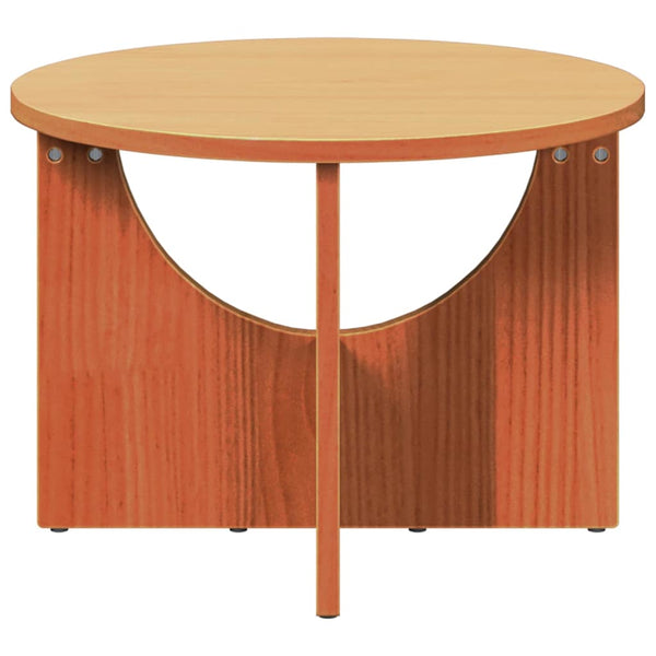Couchtisch Kiefer Massivholz Wachsbraun 50x50 cm