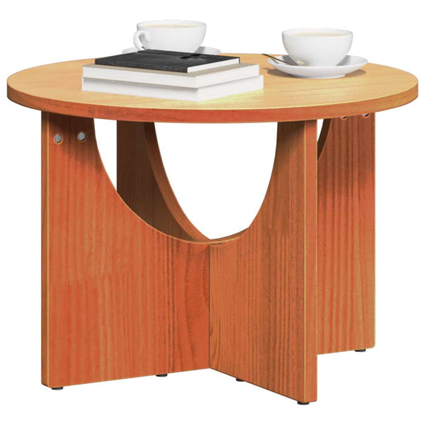 Couchtisch Kiefer Massivholz Wachsbraun 50x50 cm