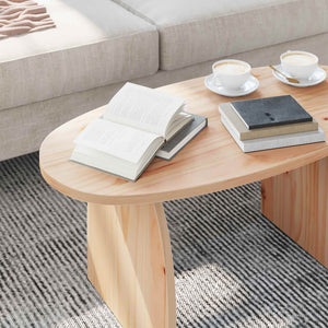 Couchtisch Braun Kiefer Massivholz 80x40 cm