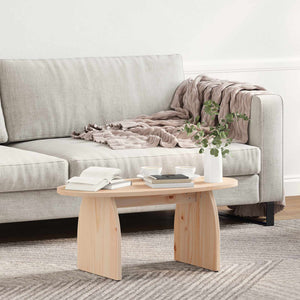 Couchtisch Braun Kiefer Massivholz 80x40 cm