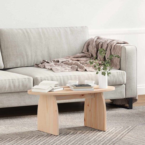 Couchtisch Braun Kiefer Massivholz 80x40 cm