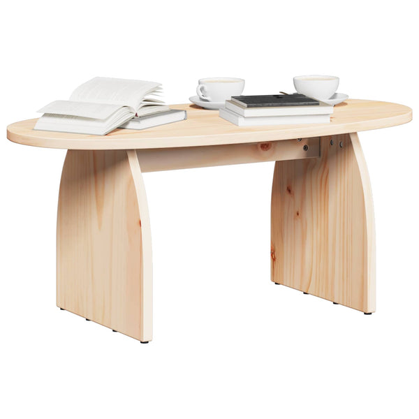 Couchtisch Braun Kiefer Massivholz 80x40 cm
