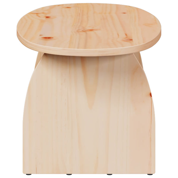 Couchtisch Braun Kiefer Massivholz 80x40 cm