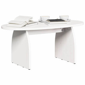 Weißer Couchtisch Kiefer Massivholz 80x40 cm