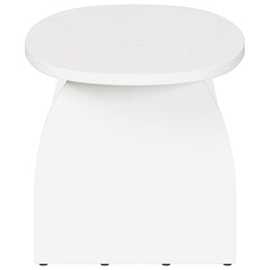 Weißer Couchtisch Kiefer Massivholz 80x40 cm