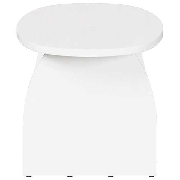 Weißer Couchtisch Kiefer Massivholz 80x40 cm
