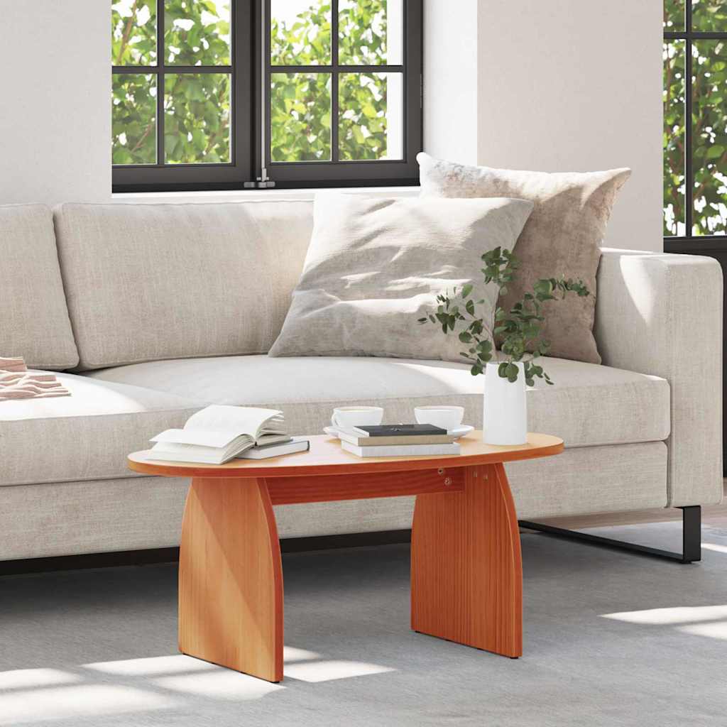 Couchtisch Kiefer Massivholz Wachsbraun 80x40