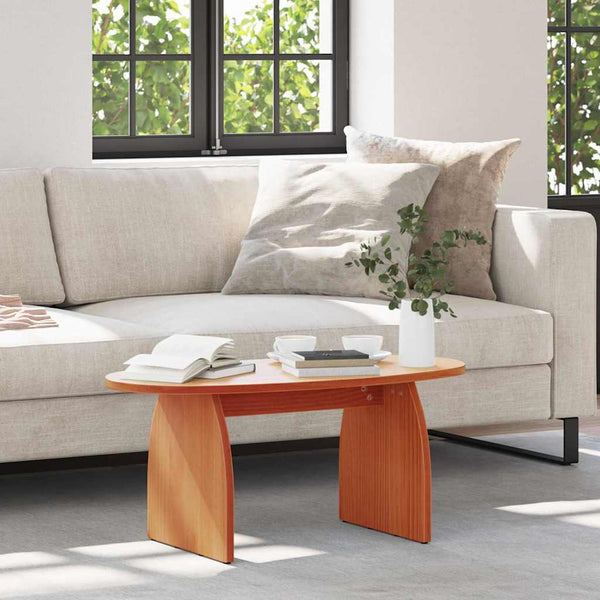 Couchtisch Kiefer Massivholz Wachsbraun 80x40