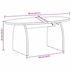 Couchtisch Kiefer Massivholz Wachsbraun 80x40