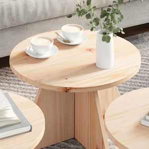3er Couchtisch Set Natur Kiefer