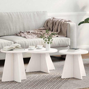 Weißer Couchtisch 3er Set