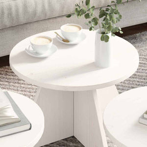 Weißer Couchtisch 3er Set