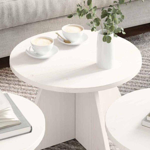 Weißer Couchtisch 3er Set