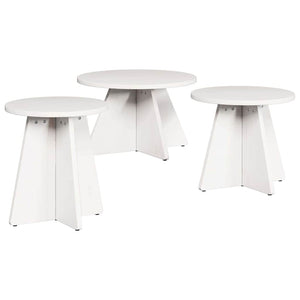 Weißer Couchtisch 3er Set