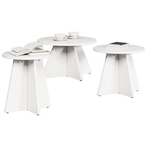 Weißer Couchtisch 3er Set