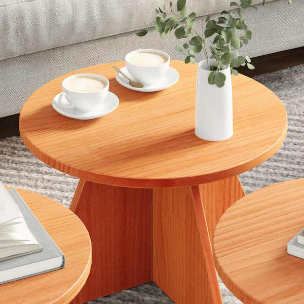 Couchtisch 3er Set, Wachsbraun