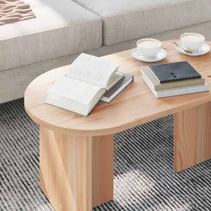 vidaXL Table basse naturel 80 x 39,5 x 35 cm pin massif