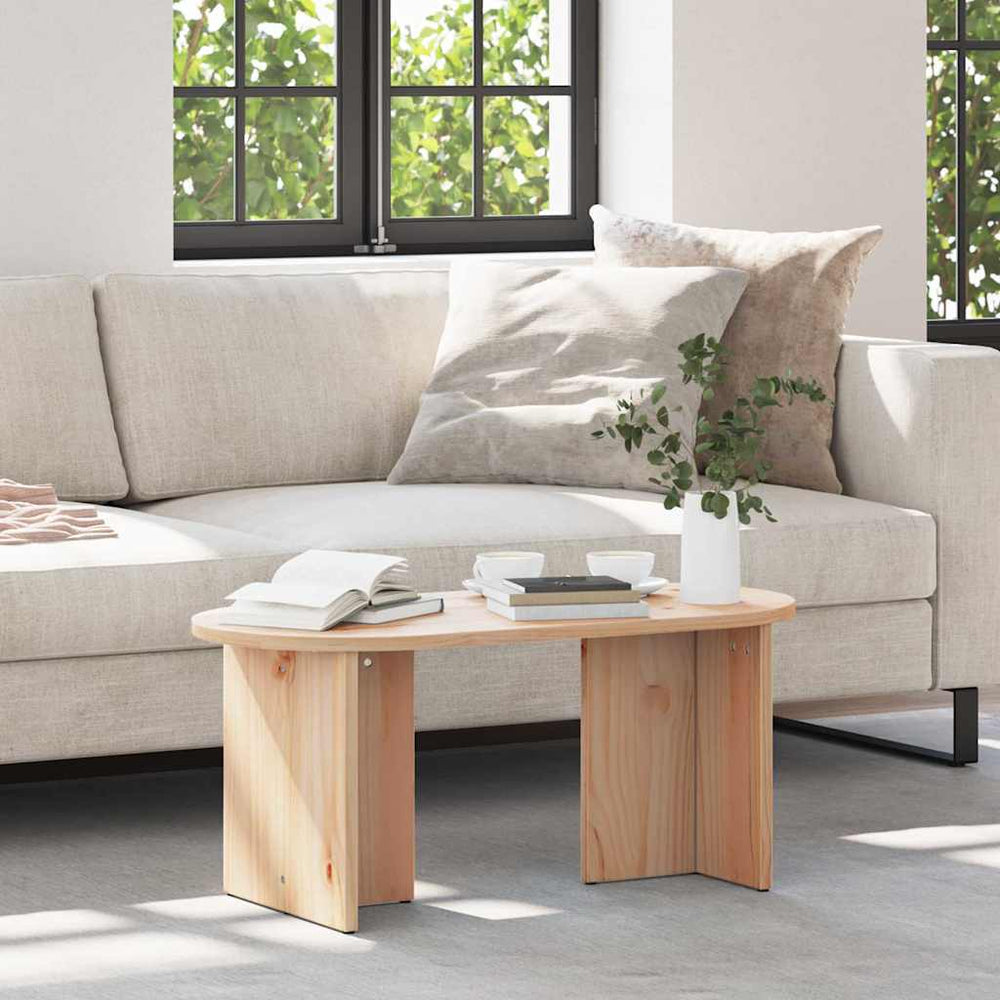 Couchtisch Kiefer Massivholz 80 cm