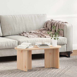 vidaXL Table basse naturel 80 x 39,5 x 35 cm pin massif